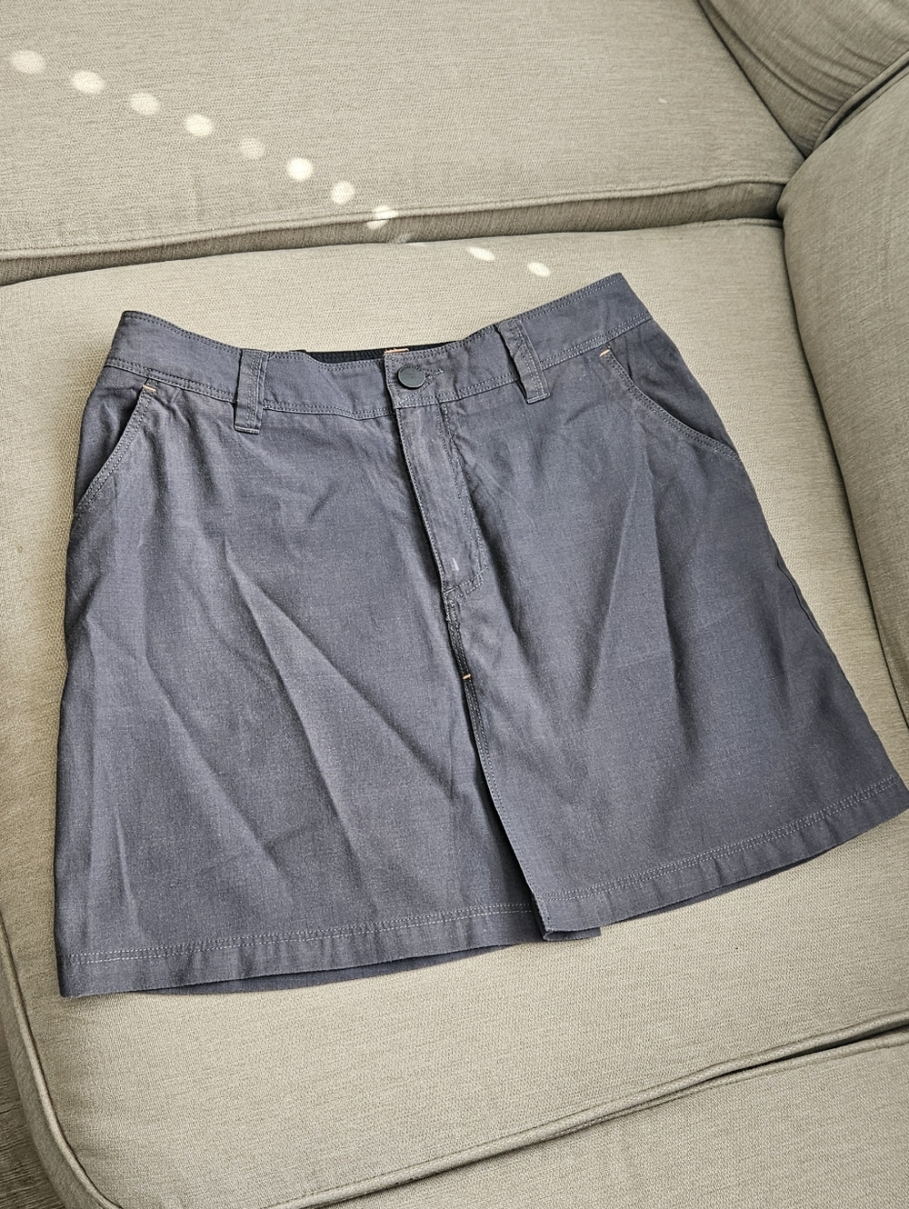 Icebreaker Merino Wool Cotton  A-Line Skirt Gray
